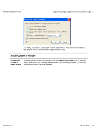 Workbench user guide