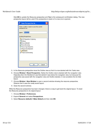 Workbench user guide