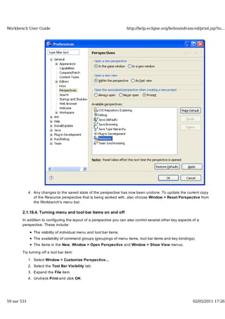 Workbench user guide