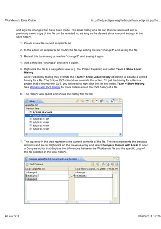 Workbench user guide