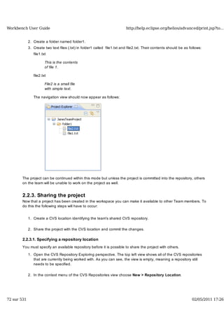 Workbench user guide