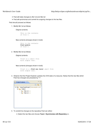 Workbench user guide