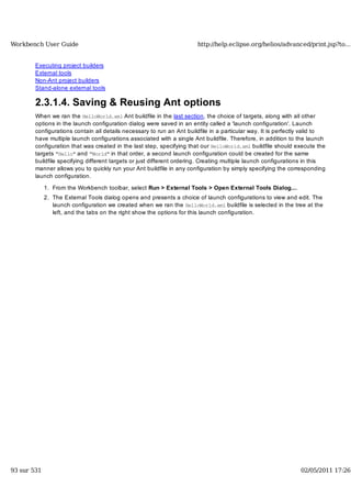 Workbench user guide