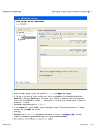 Workbench user guide
