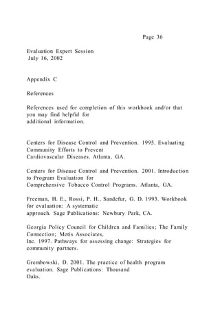 Workbook for Designing a Process Evaluation | DOCX