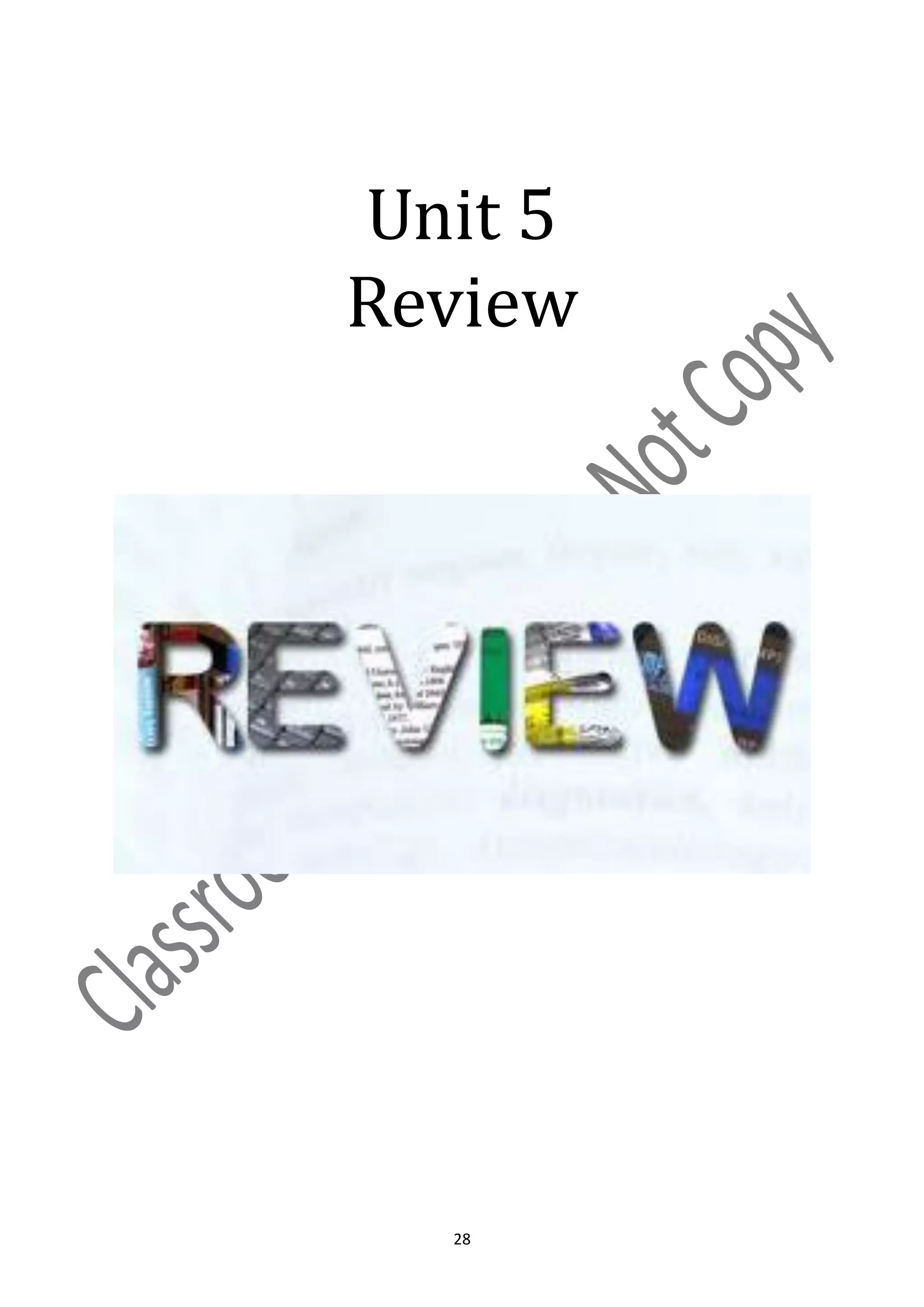 Unit 5
Review




  28
 