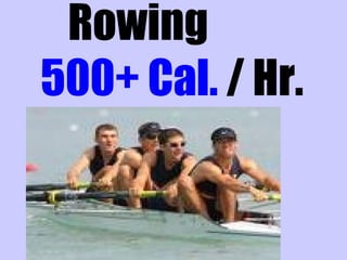 Rowing
500+ Cal. / Hr.