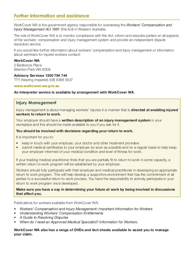 Workers Compensation, WorkCover WA 2b Claim Form