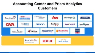 Accounting Center and Prism Analytics
Customers
 