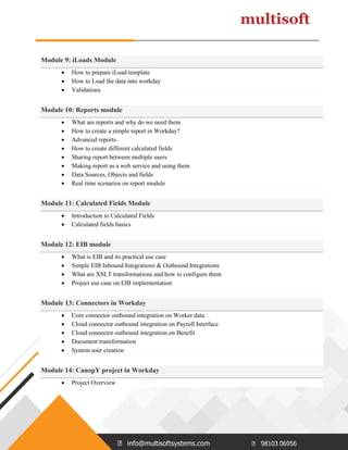 Workday HCM _Course Content | PDF
