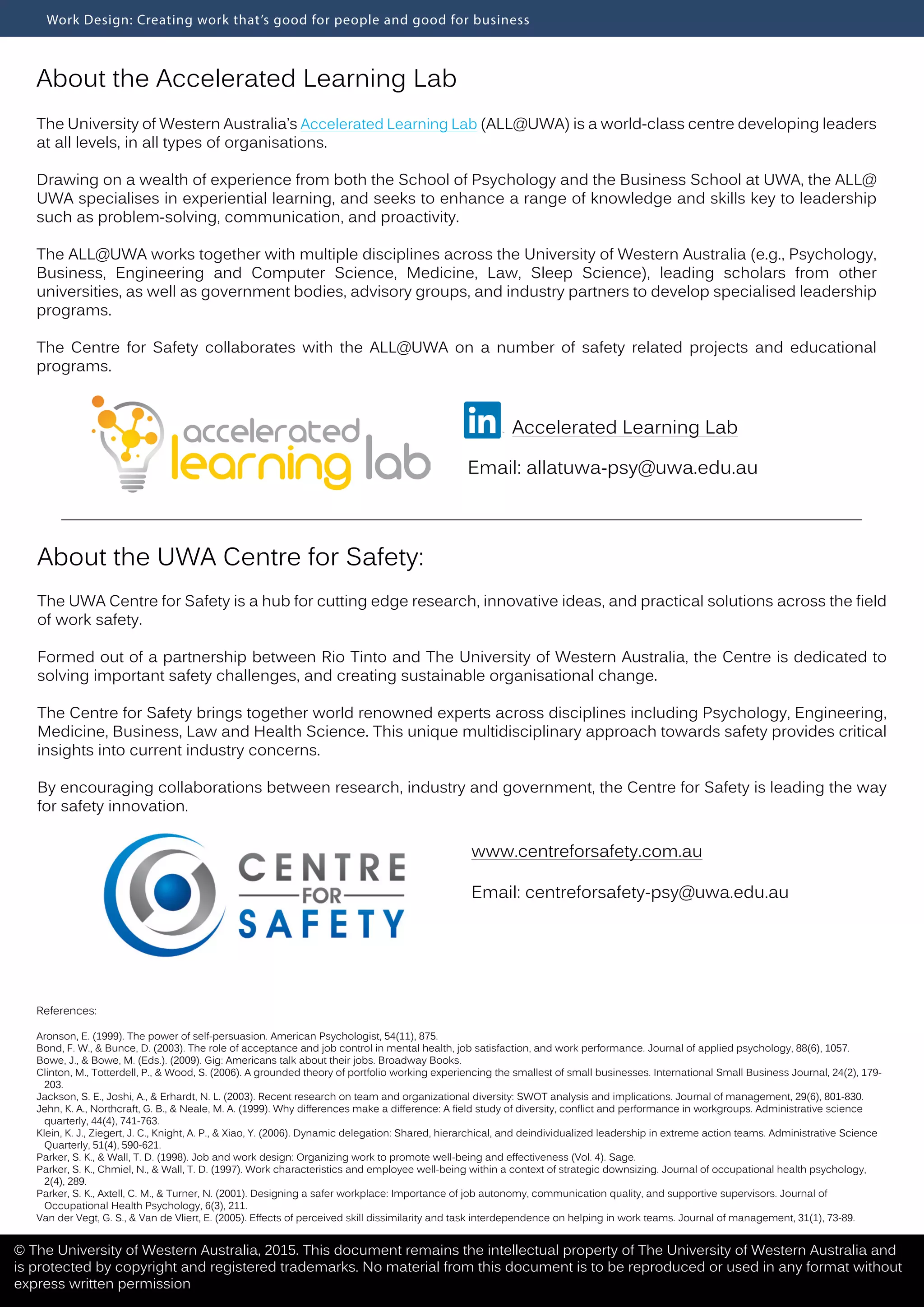 Work Design: Creating work that's good for people and good for business ...