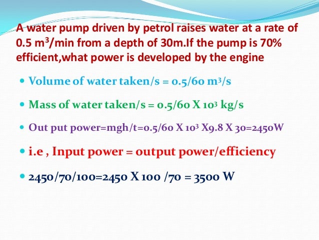 Work Energy And Power