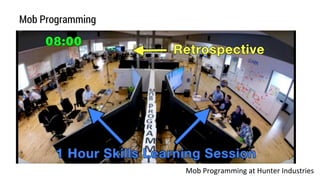 Mob Programming
Mob	Programming	at	Hunter	Industries	
 