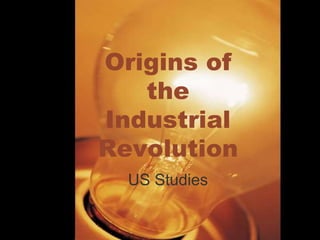 Origins of the Industrial Revolution US Studies 