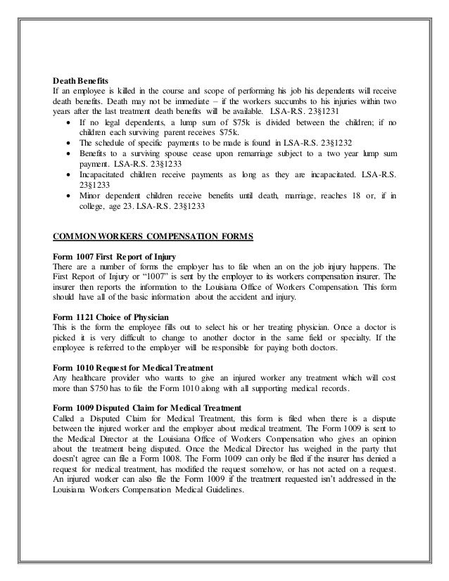 louisiana workers compensation 101 1010 form