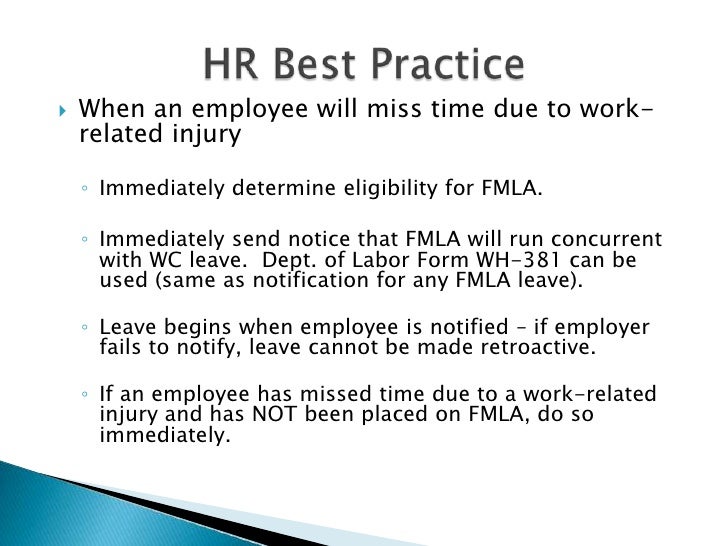 Workers Comp And Fmla