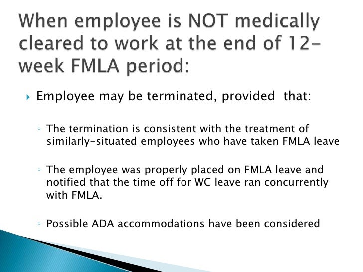 workers comp and fmla workers compensation letter to employee