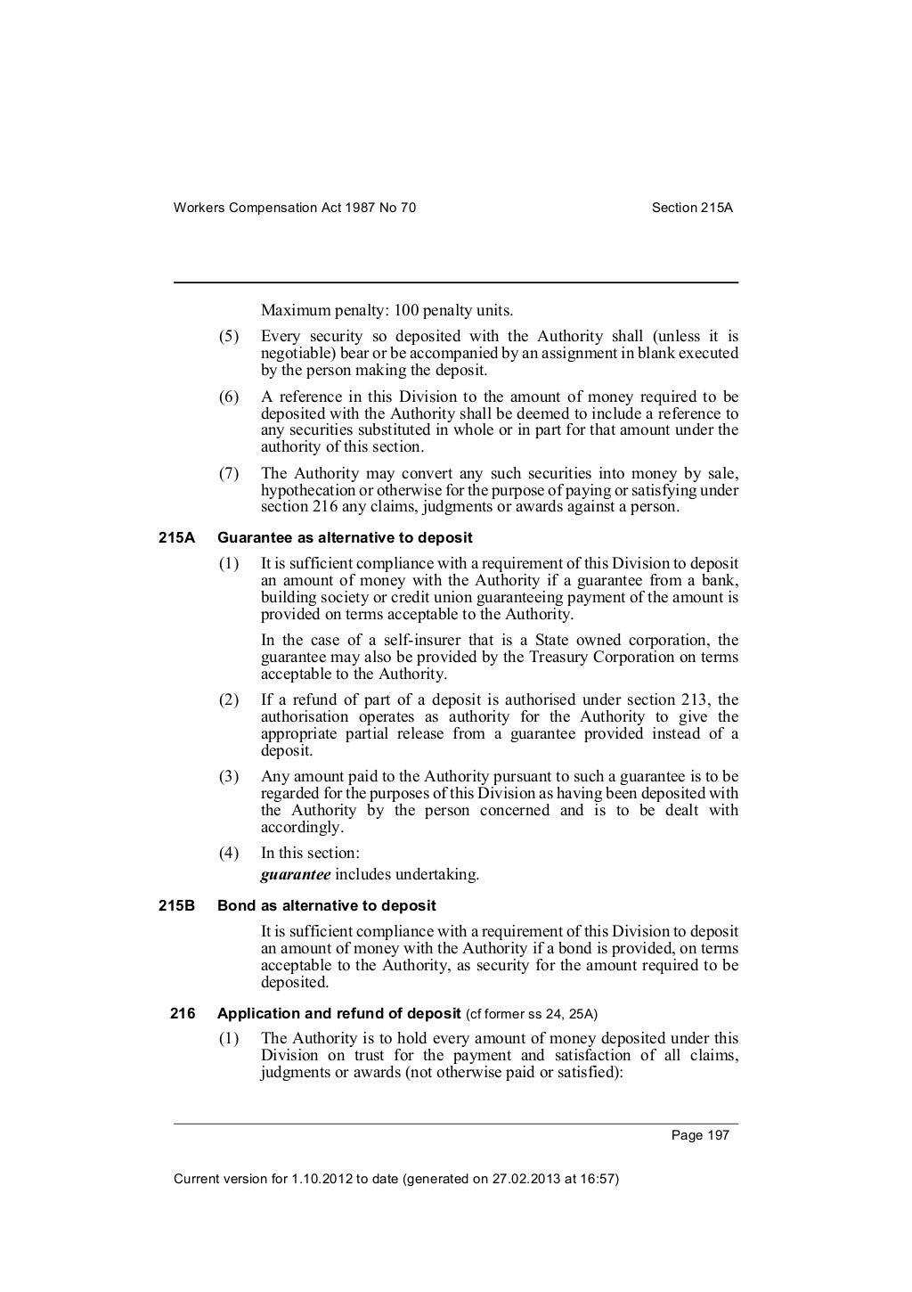 Workers compensation Act 1987