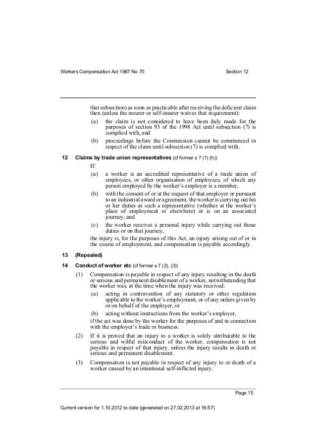 Workers Compensation Act 1987