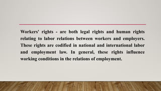Rights of Filipino Workers in the Philippines | PPTX