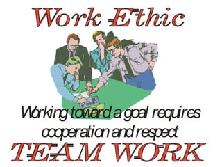 Workingtowardagoal requires
cooperationandrespect
 