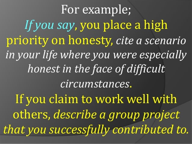 good work ethic examples