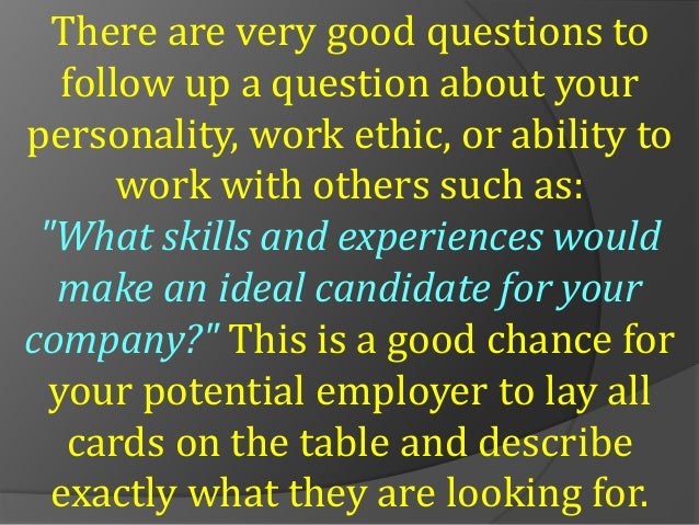 describe work ethic in your own words