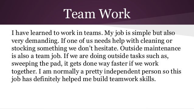 teamwork experience