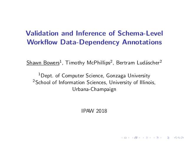 Validation And Inference Of Schema Level Workflow Data - 
