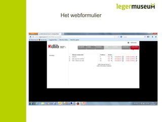 Het webformulier

 