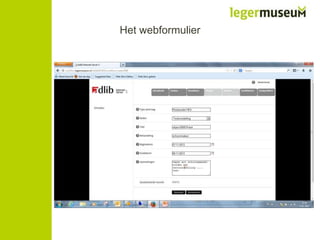 Het webformulier

 