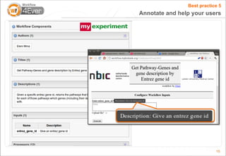 Best practice 5
Annotate and help your users




                            15
 