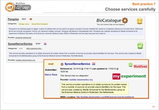 Best practice 7
Choose services carefully




                         19
 