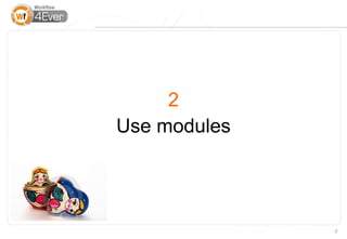 2
Use modules




              7
 