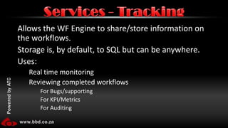 Add new item -> Code activitySet value to (Ctrl+4)public InArgument<string> FirstName { get; set; }        // If your activity returns a value, derive from CodeActivity<TResult>        // and return the value from the Execute method.        protected override void Execute(CodeActivityContext context)        {            // Obtain the runtime value of the Text input argumentConsole.WriteLine(this.FirstName.Get(context));        }BuildDrag CodeActivity onto flowchart and link it to true writelinerun