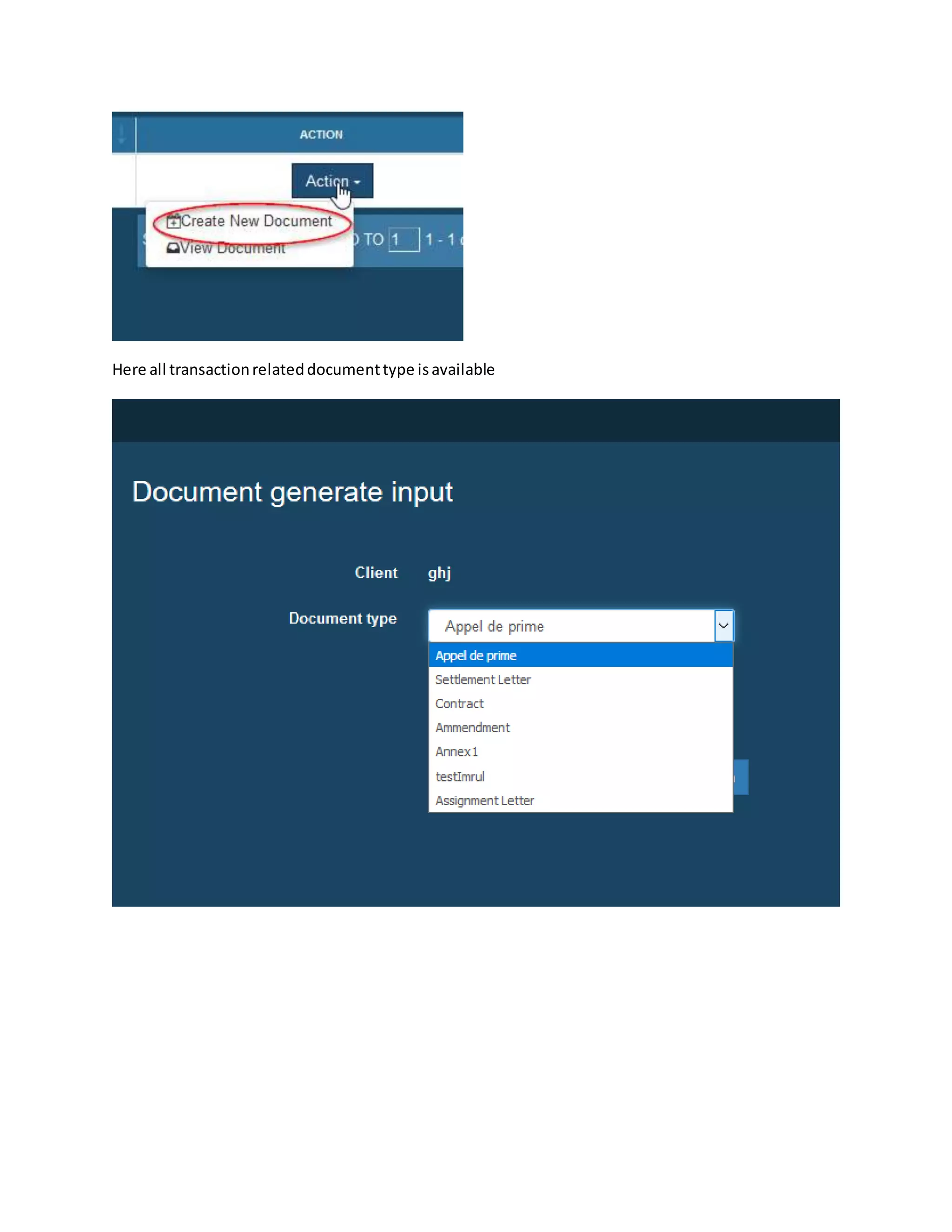 Here all transactionrelateddocumenttype isavailable
 