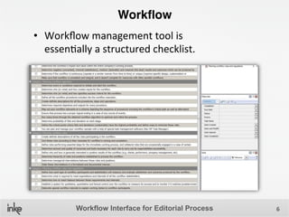 Workflow Interface for Editorial Process | PPTX