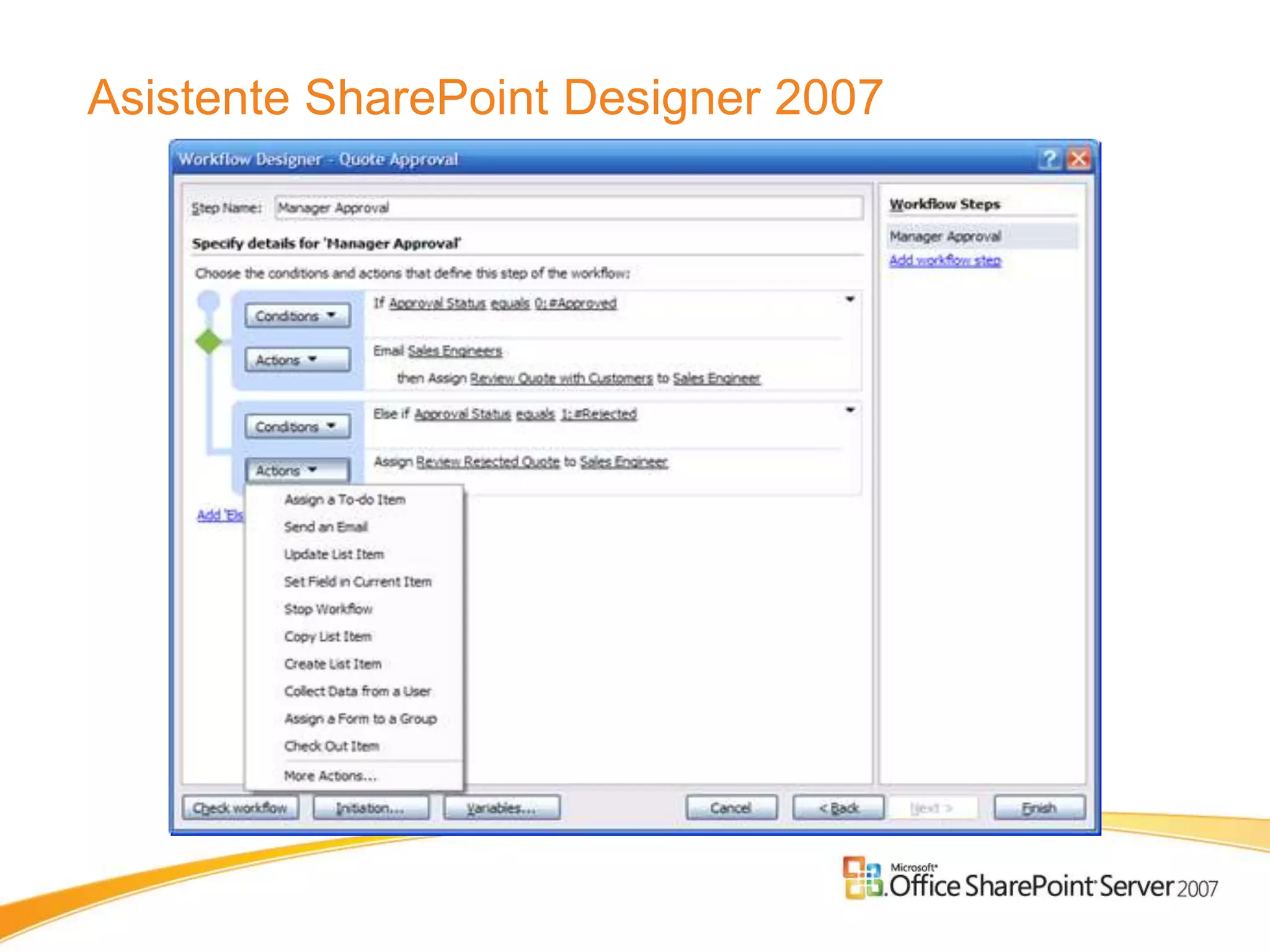 Asistente SharePoint Designer 2007
 