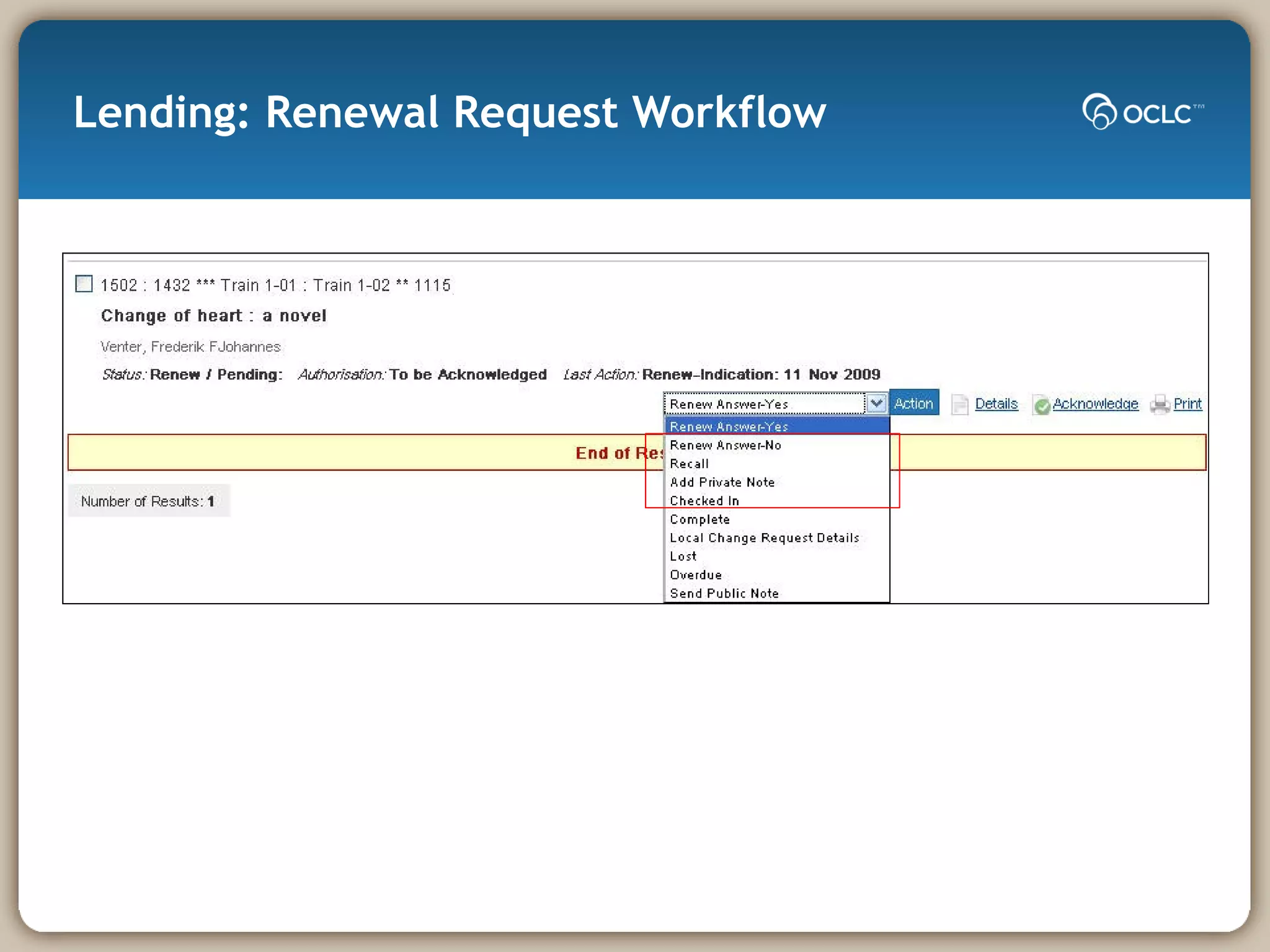 Lending: Renewal Request Workflow 