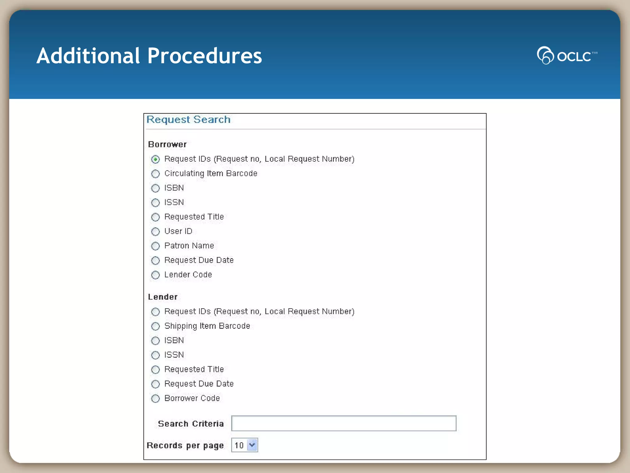 Additional Procedures 