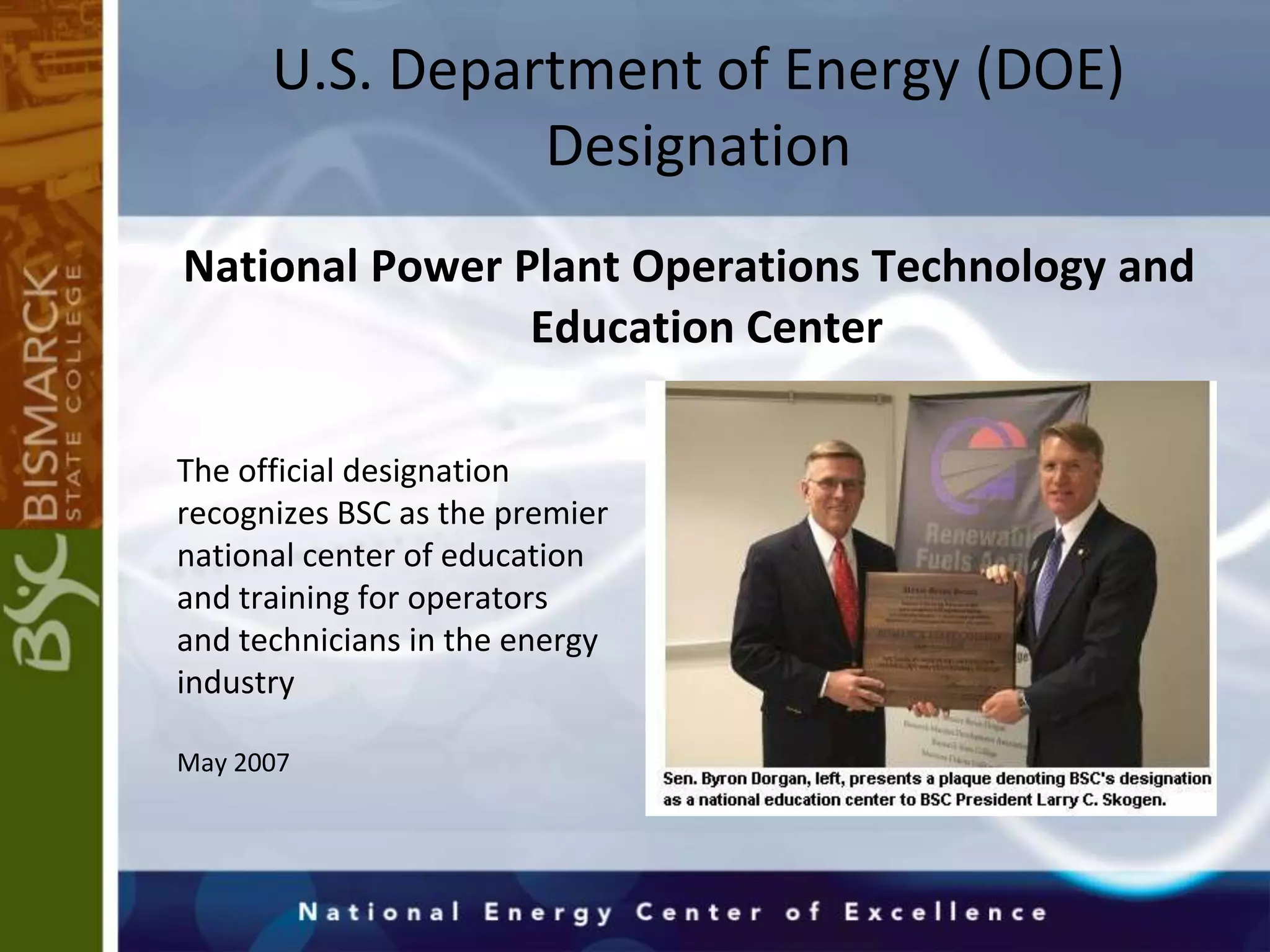 Energy curriculum has been offered for 34+ years