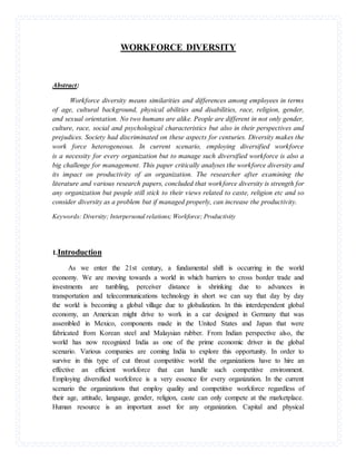 Workforce diversity | DOCX