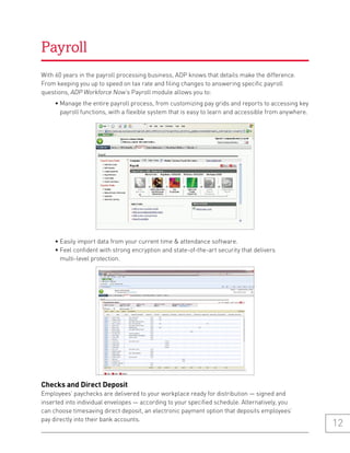 Processing Payroll Adp Workforcenow solution overview | PDF