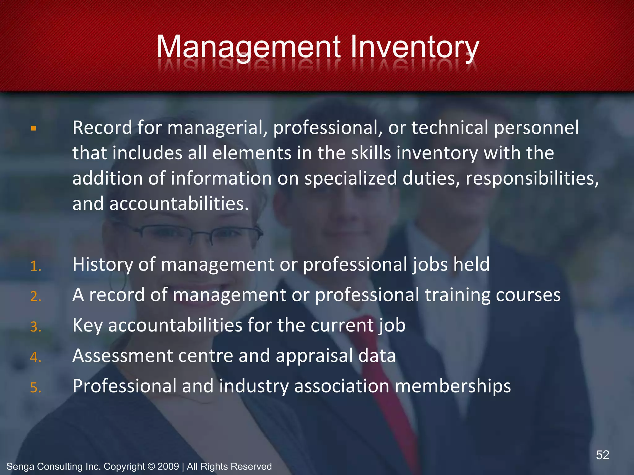 Various stages in the process of determining net HR requirements14Senga Consulting Inc. Copyright © 2009 | All Rights Reserved
