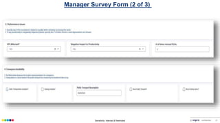 Sensitivity: Internal & Restricted © confidential 21
Manager Survey Form (2 of 3)
 