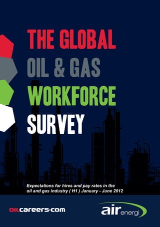 Expectations for hires and pay rates in the
oil and gas industry ( H1 ) January - June 2012
 
