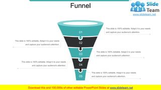 Slide No.
Funnel
WWW.COMPANYNAME.COM 52
This slide is 100% editable. Adapt it to your needs
and capture your audience's attention.
This slide is 100% editable. Adapt it to your needs
and capture your audience's attention.
This slide is 100% editable. Adapt it to your needs
and capture your audience's attention.
This slide is 100% editable. Adapt it to your needs
and capture your audience's attention.
This slide is 100% editable. Adapt it to your needs
and capture your audience's attention.
05
04
03
02
01
 