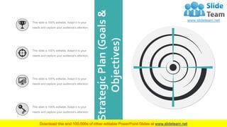 8
StrategicPlan(Goals&
Objectives)
This slide is 100% editable. Adapt it to your
needs and capture your audience's attention.
This slide is 100% editable. Adapt it to your
needs and capture your audience's attention.
This slide is 100% editable. Adapt it to your
needs and capture your audience's attention.
This slide is 100% editable. Adapt it to your
needs and capture your audience's attention.
 