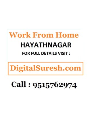 Work from home  hayathnagar