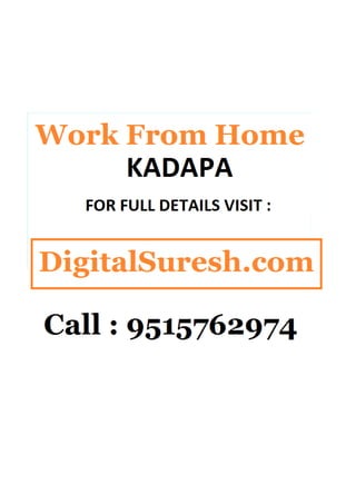 Work from home kadapa